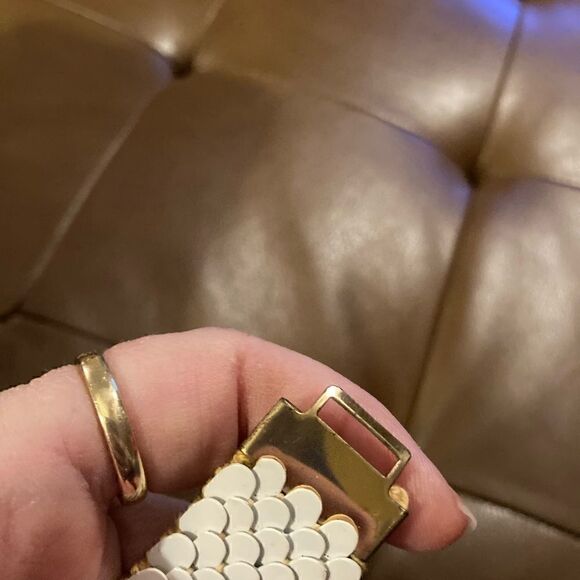 Vintage Ivory Colored Expandable Scales Belt main image 11